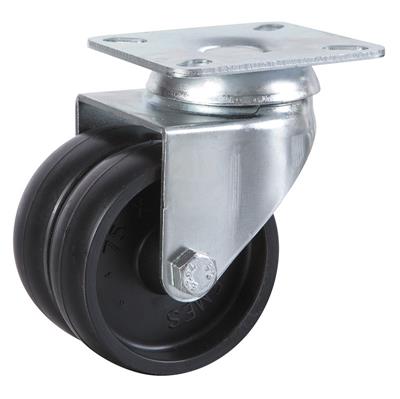 50mm Swivel Plate Castor Twin Wheel