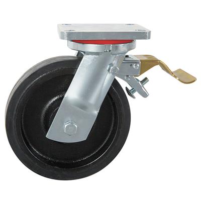 200mm Extra Heavy Duty Braked Swivel Plate Castor